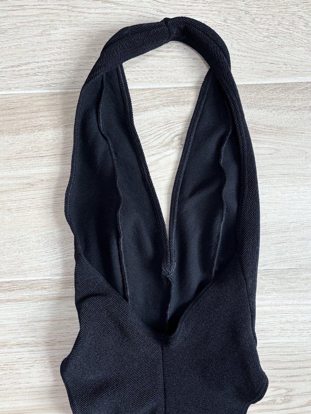 Vintage Slix Swimsuit Retro Chic One Piece Halter Black Women’s Size 8 Medium - Picture 7 of 7